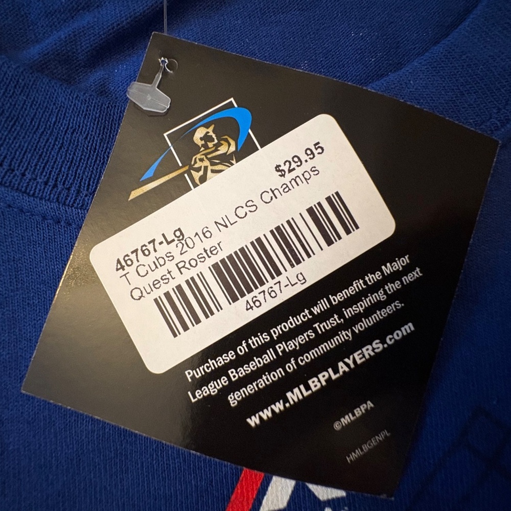 Majestic Chicago Cubs 2016 National League Champs T-Shirt - Picture 4 of 7